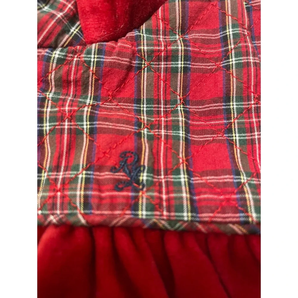 VTG Ralph Lauren Baby 1st Christmas Plaid outerwear coat zip up  0-6M Holiday
